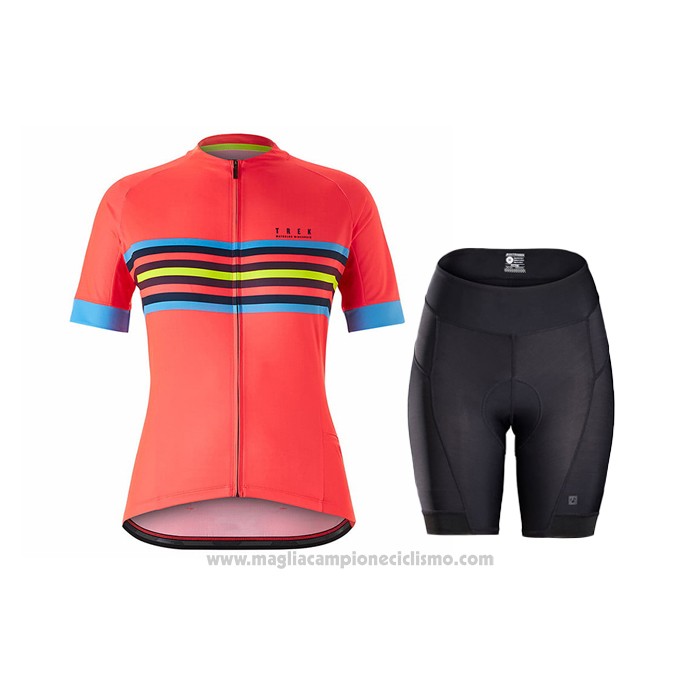 2021 Abbigliamento Ciclismo Donne Bontrage Arancione Manica Corta e Salopette
