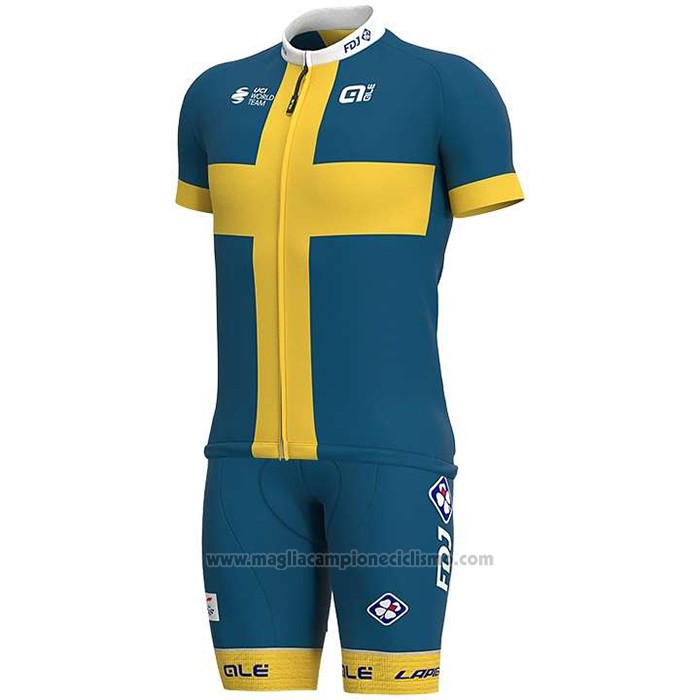 2020 Abbigliamento Ciclismo Svezia Manica Corta e Salopette