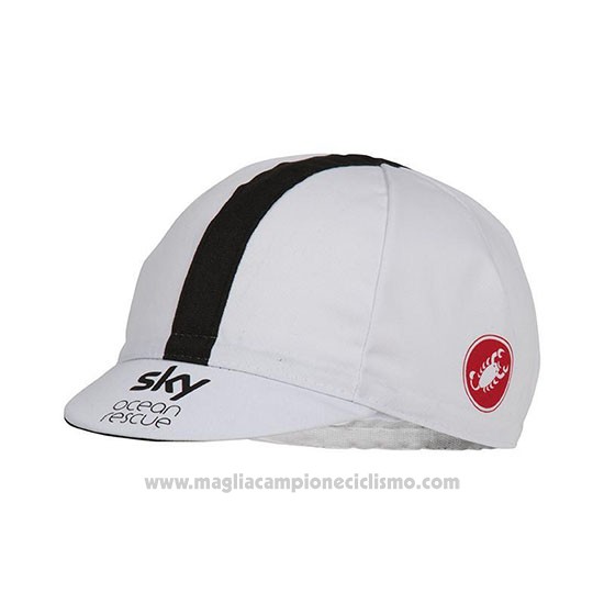 2018 Sky Cappello Ciclismo Bianco