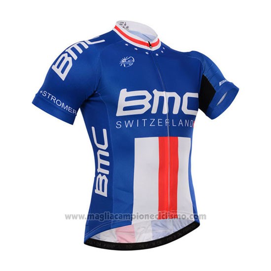 2015 Abbigliamento Ciclismo BMC Campione Stati Uniti Blu Manica Corta e  Salopette
