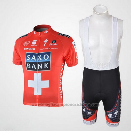 2010 Abbigliamento Ciclismo Saxo Bank Campione Svizzera Manica Corta e  Salopette