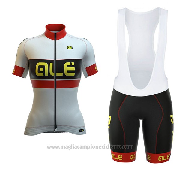 2017 Abbigliamento Ciclismo Donne ALE Graphics Prr Bermuda Bianco Manica Corta e Salopette