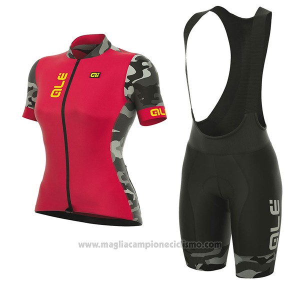 2017 Abbigliamento Ciclismo Donne ALE Prr Ventura Rosso Manica Corta e Salopette