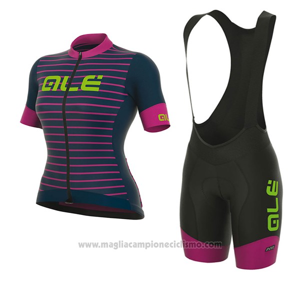 2017 Abbigliamento Ciclismo Donne ALE R-ev1 Marina Rosa e Nero Manica Corta e Salopette