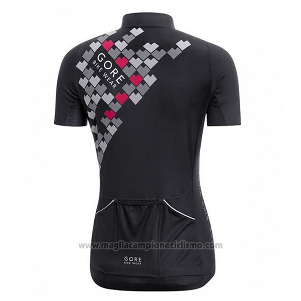 2017 Abbigliamento Ciclismo Donne Gore Element Digi Nero Manica Corta e Salopette
