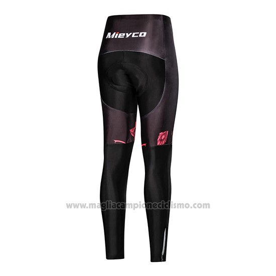 2019 Abbigliamento Ciclismo Donne Mieyco Nero Rosso Manica Lunga e Salopette