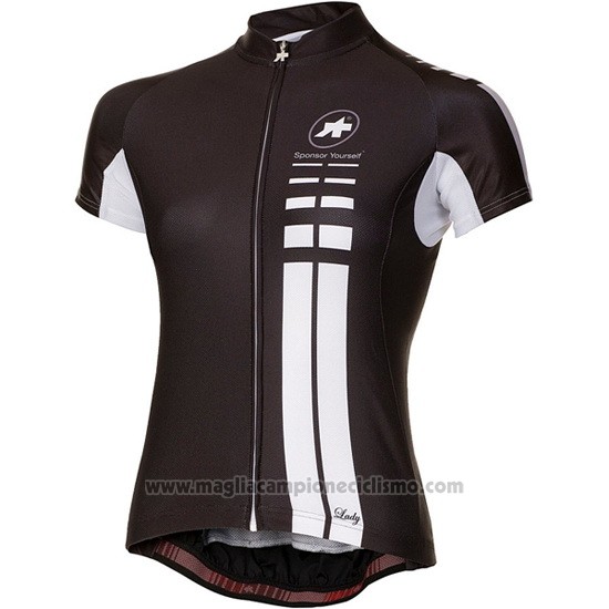 2016 Abbigliamento Ciclismo Donne Assos Nero Manica Corta e Salopette