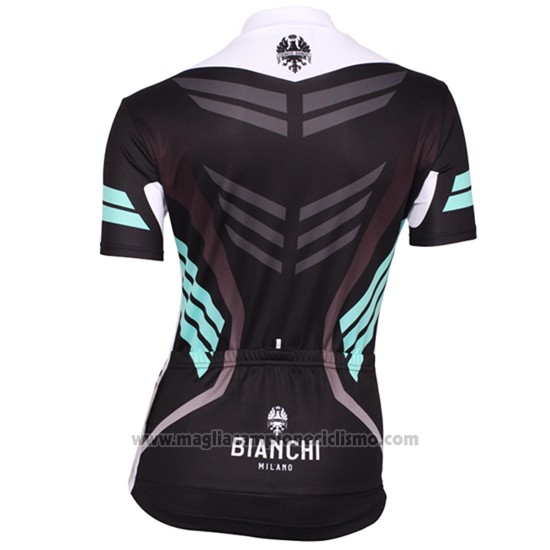 2016 Abbigliamento Ciclismo Donne Bianchi Nero Manica Corta e Salopette