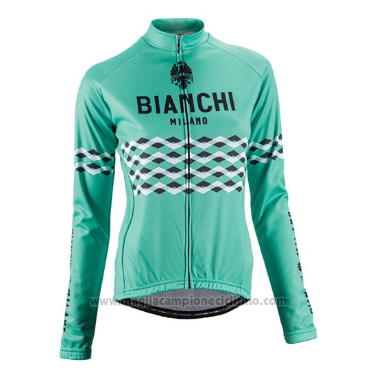 2016 Abbigliamento Ciclismo Donne Bianchi Nero e Verde Manica Lunga e Salopette