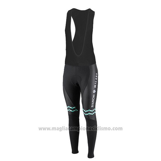 2016 Abbigliamento Ciclismo Donne Bianchi Nero e Verde Manica Lunga e Salopette