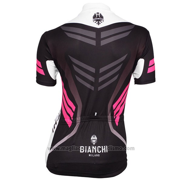 2017 Abbigliamento Ciclismo Donne Bianchi Nero Manica Corta e Salopette