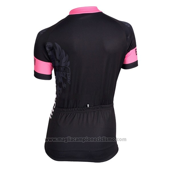 2017 Abbigliamento Ciclismo Donne Bianchi Nero e Rosa Manica Corta e Salopette