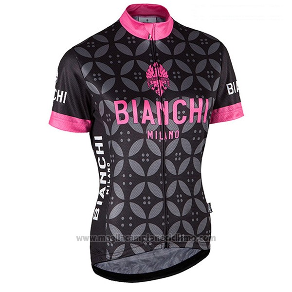 2017 Abbigliamento Ciclismo Donne Bianchi Rosa Manica Corta e Salopette