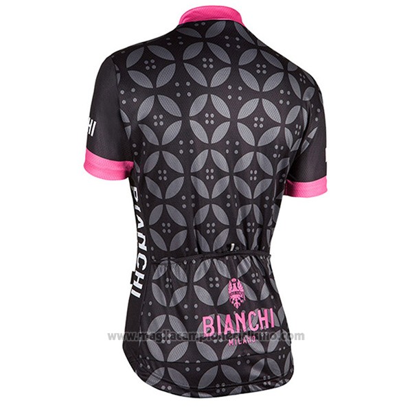 2017 Abbigliamento Ciclismo Donne Bianchi Rosa Manica Corta e Salopette