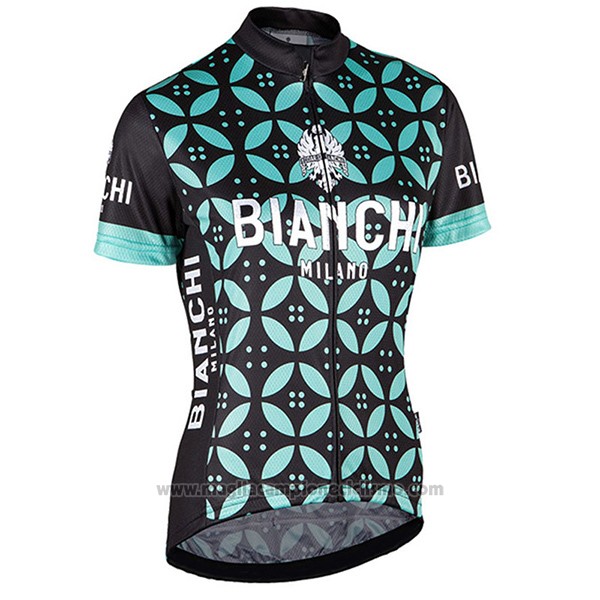 2017 Abbigliamento Ciclismo Donne Bianchi Verde Manica Corta e Salopette