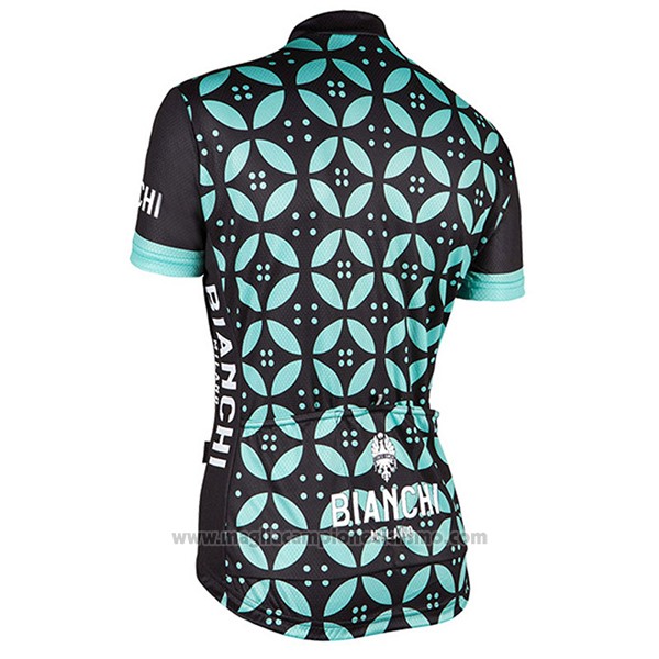 2017 Abbigliamento Ciclismo Donne Bianchi Verde Manica Corta e Salopette