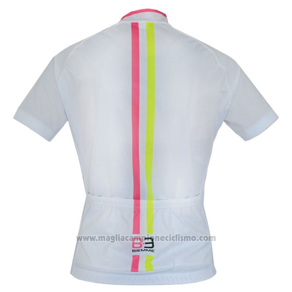 2017 Abbigliamento Ciclismo Donne Biemme Bianco Manica Corta e Salopette