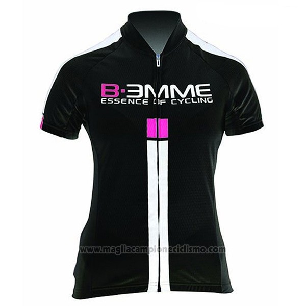 2017 Abbigliamento Ciclismo Donne Biemme Nero e Bianco Manica Corta e Salopette