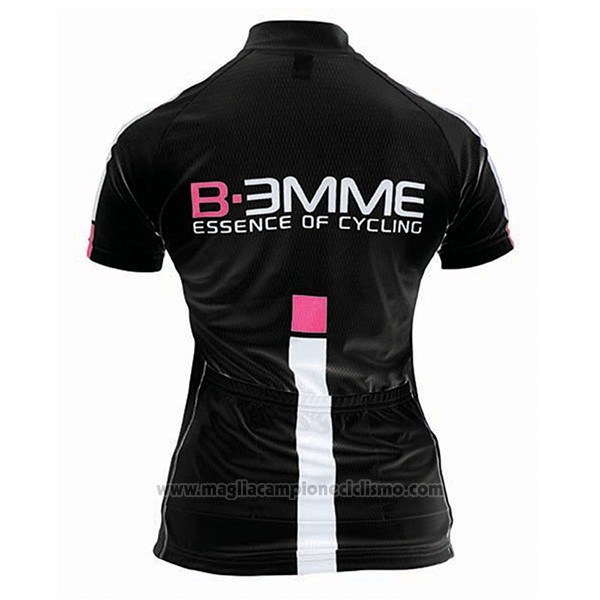 2017 Abbigliamento Ciclismo Donne Biemme Nero e Bianco Manica Corta e Salopette