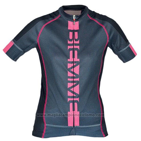 2017 Abbigliamento Ciclismo Donne Biemme Poison Nero Manica Corta e Salopette