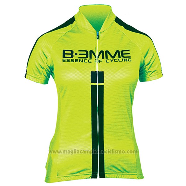 2017 Abbigliamento Ciclismo Donne Biemme Verde e Nero Manica Corta e Salopette