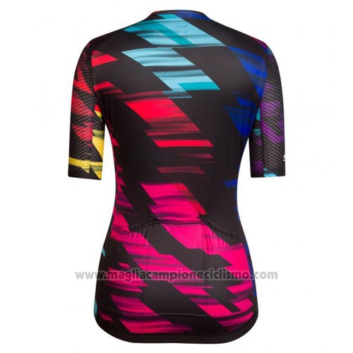 2016 Abbigliamento Ciclismo Donne Canyon Nero e Rosso Manica Corta e Salopette