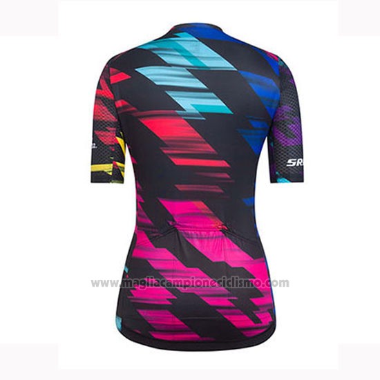 2019 Abbigliamento Ciclismo Donne Canyon Sram Nero Rosso Manica Corta e Salopette
