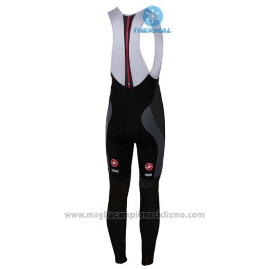 2016 Abbigliamento Ciclismo Donne Castelli Nero e Rosso Manica Lunga e Salopette