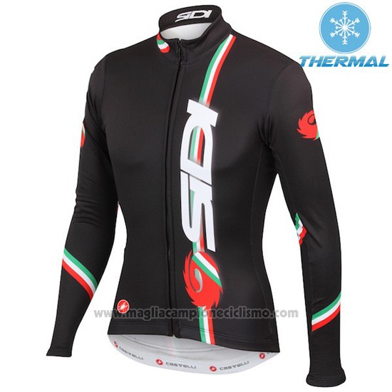 2016 Abbigliamento Ciclismo Donne Castelli Scuro Nero Manica Lunga e Salopette