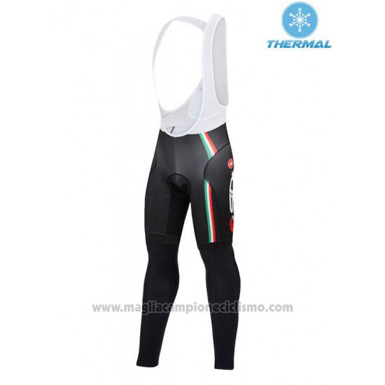 2016 Abbigliamento Ciclismo Donne Castelli Scuro Nero Manica Lunga e Salopette