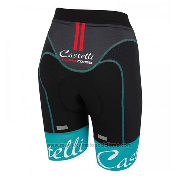 2017 Abbigliamento Ciclismo Donne Castelli Aero Race Verde Manica Corta e Salopette