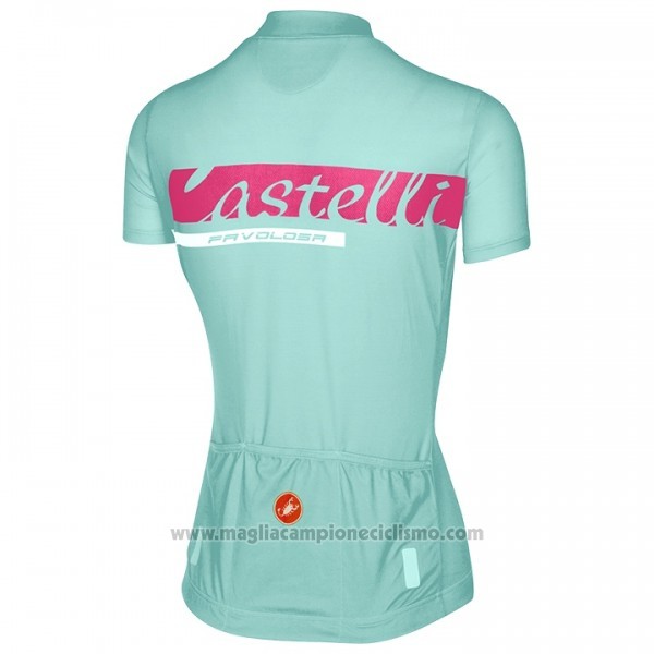 2017 Abbigliamento Ciclismo Donne Castelli Azzurro Manica Corta e Salopette
