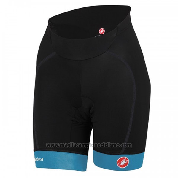 2017 Abbigliamento Ciclismo Donne Castelli Celeste Manica Corta e Salopette
