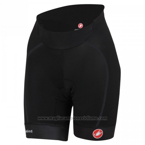 2017 Abbigliamento Ciclismo Donne Castelli Nero Manica Corta e Salopette