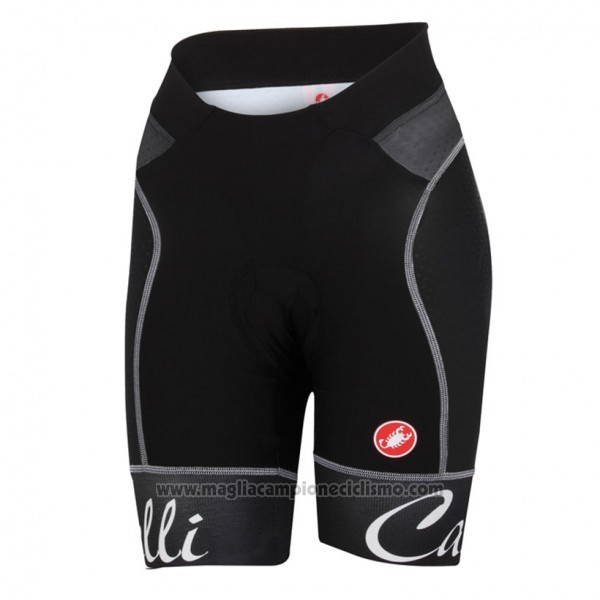 2017 Abbigliamento Ciclismo Donne Castelli Nero e Bianco Manica Corta e Salopette