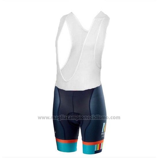 2018 Abbigliamento Ciclismo Donne Castelli Maratona Dles Dolomites-Enel Blu Arancione Manica Corta e Salopette