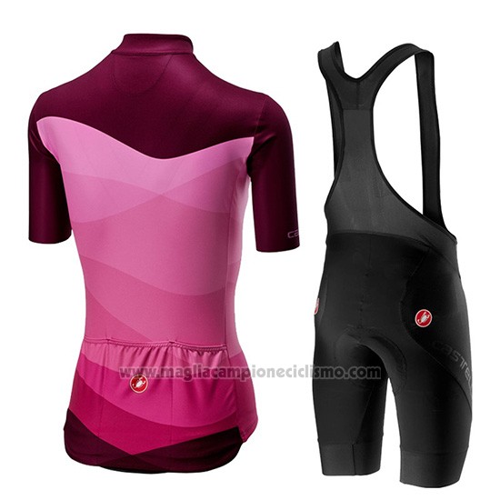 2019 Abbigliamento Ciclismo Donne Castelli Tabula Rosa Manica Corta e Salopette