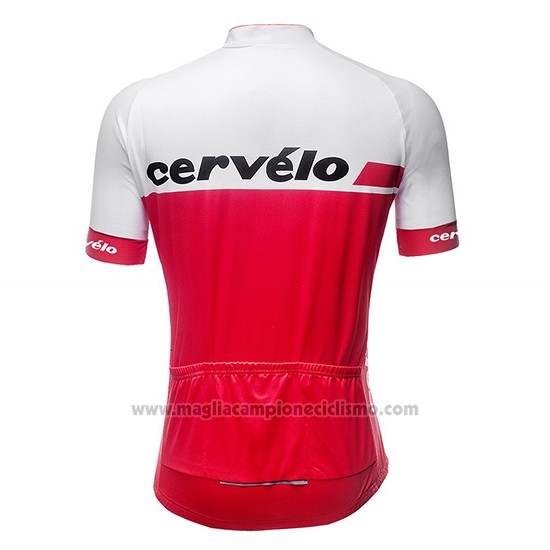 2019 Abbigliamento Ciclismo Donne Cervelo Bianco Rosso Manica Corta e Salopette
