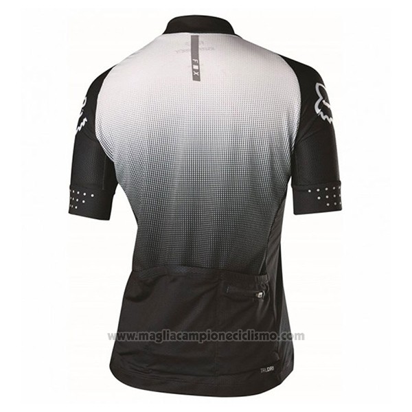 2017 Abbigliamento Ciclismo Donne Fox Nero Manica Corta e Salopette