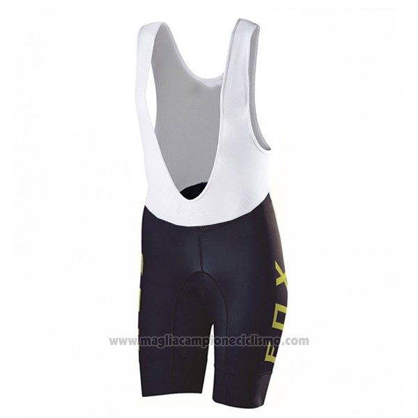 2017 Abbigliamento Ciclismo Donne Fox Nero e Verde Manica Corta e Salopette