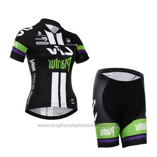 2015 Abbigliamento Ciclismo Donne Liv Bianco e Nero Manica Corta e Salopette