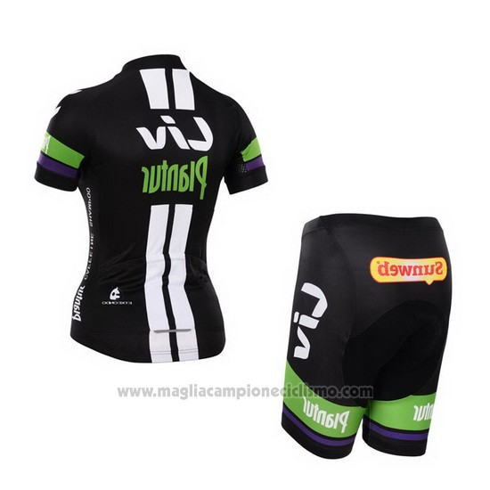 2015 Abbigliamento Ciclismo Donne Liv Bianco e Nero Manica Corta e Salopette