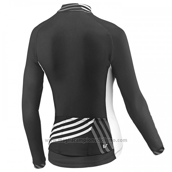 2017 Abbigliamento Ciclismo Donne Liv Nero e Bianco Manica Lunga e Salopette