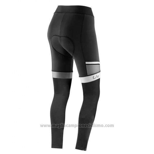 2017 Abbigliamento Ciclismo Donne Liv Nero e Bianco Manica Lunga e Salopette