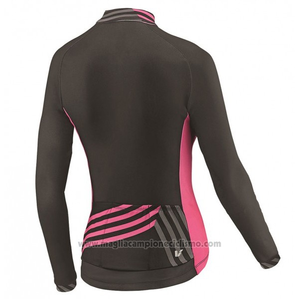 2017 Abbigliamento Ciclismo Donne Liv Nero e Rosso Manica Lunga e Salopette