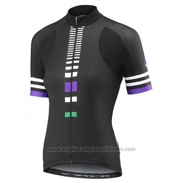 2017 Abbigliamento Ciclismo Donne Liv Zebra Nero Manica Corta e Salopette