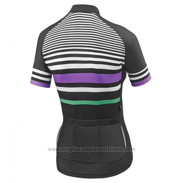 2017 Abbigliamento Ciclismo Donne Liv Zebra Nero Manica Corta e Salopette