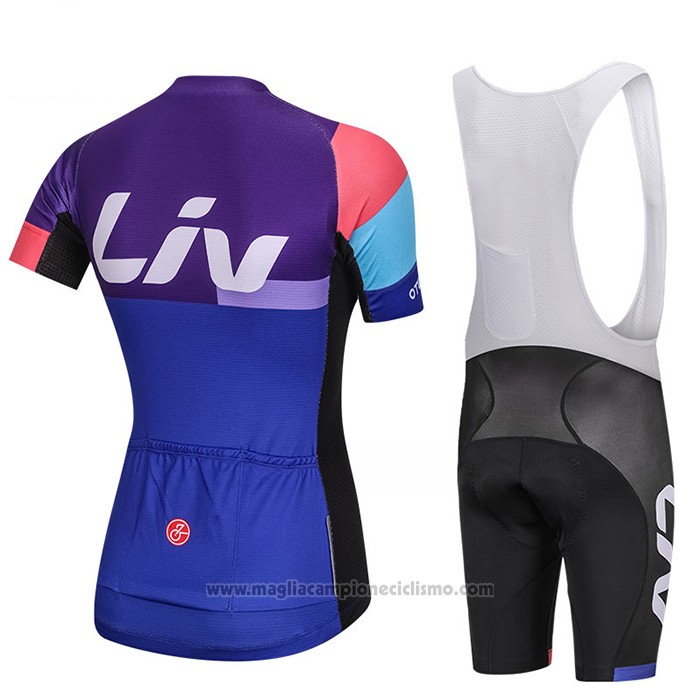 2018 Abbigliamento Ciclismo Donne Liv Fuxia Manica Corta e Salopette