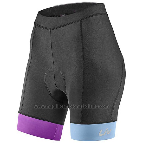 2019 Abbigliamento Ciclismo Donne Liv Bianco Blu Manica Corta e Salopette
