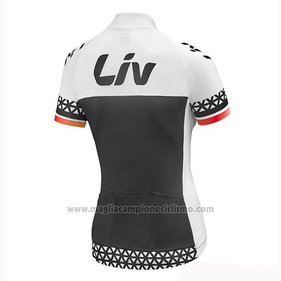 2019 Abbigliamento Ciclismo Donne Liv Nero Bianco Manica Corta e Salopette
